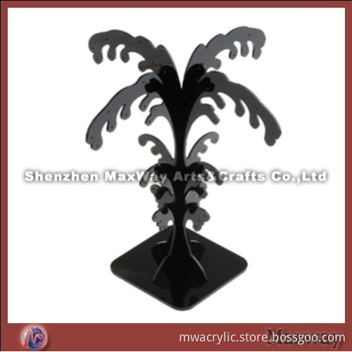 Acrylic Palm Tree-shaped Black Ear Nail/Pin/Earbob/Pendants/Earrings Display Holder/Showcase